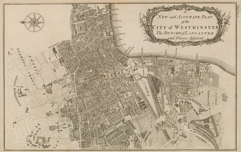 Ny och korrekt plan för City of Westminster, hertigdömet Lancaster och platser intill av English School