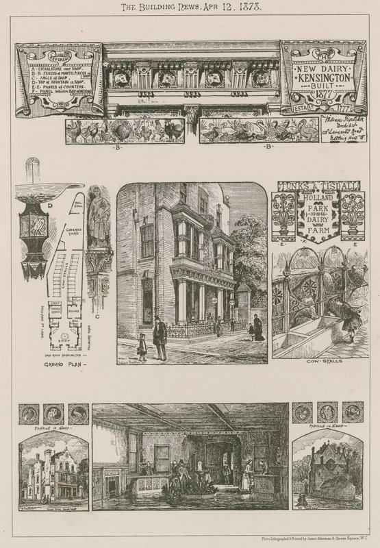 Nytt mejeri, Kensington, byggt 1777 av English School