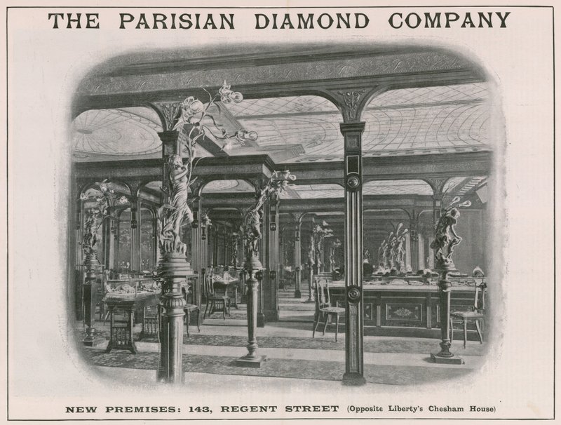 Nya lokaler för The Parisian Diamond Company, 143 Regent Street, London av English School