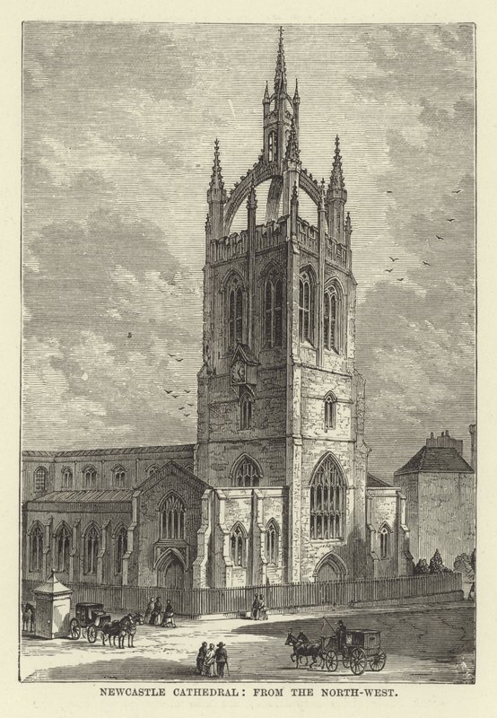 Newcastle Cathedral, från nordväst av English School