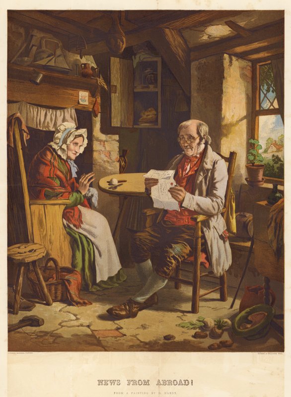 Nyheter från utlandet! (färg litho) av English School