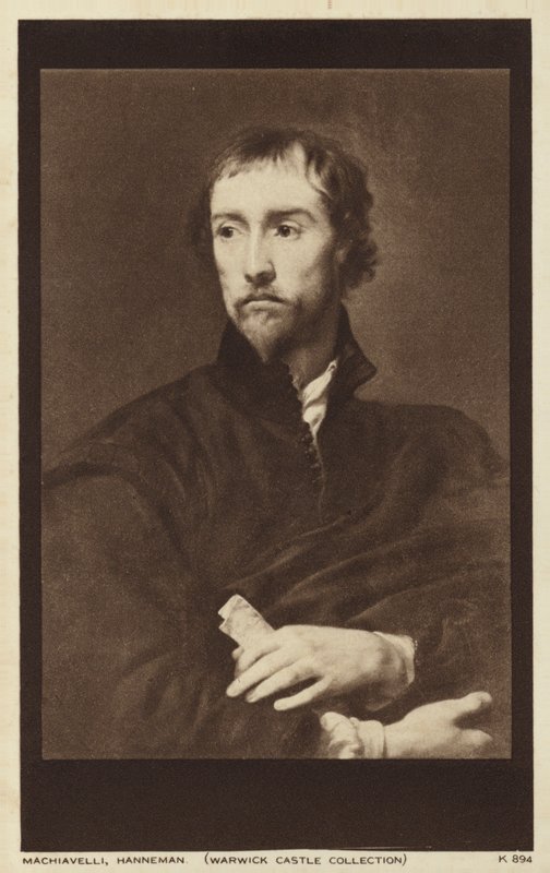 Niccolo Machiavelli, italiensk diplomat, politiker, filosof och författare (litho) av English School