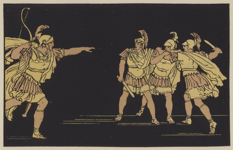 Nisus och Euryalus (färgbilder) av English School