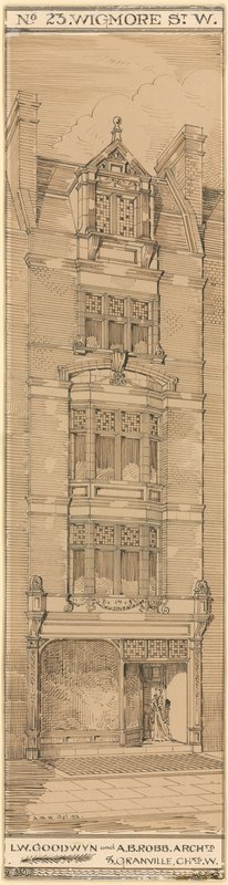 No 23 Wigmore Street, London (bläck på papper) av English School