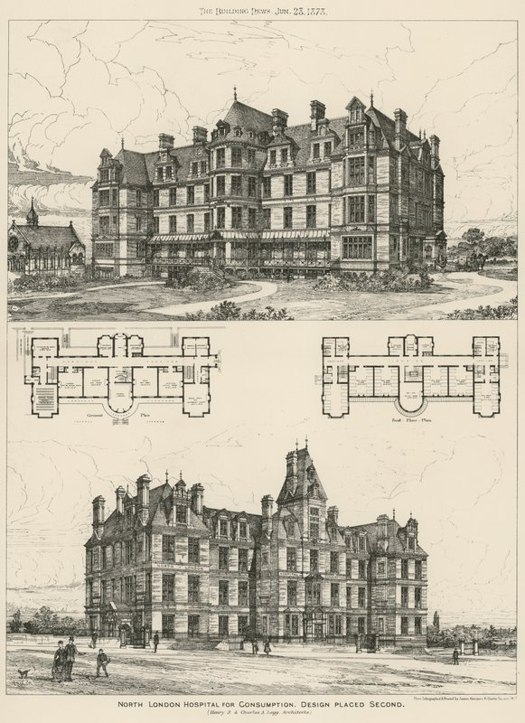 North London Hospital for Consumption, design placerad på andra plats av English School