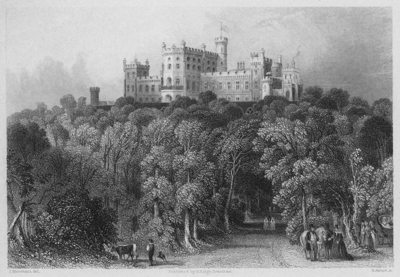 Nordostvy, Belvoir Castle (gravyr) av English School