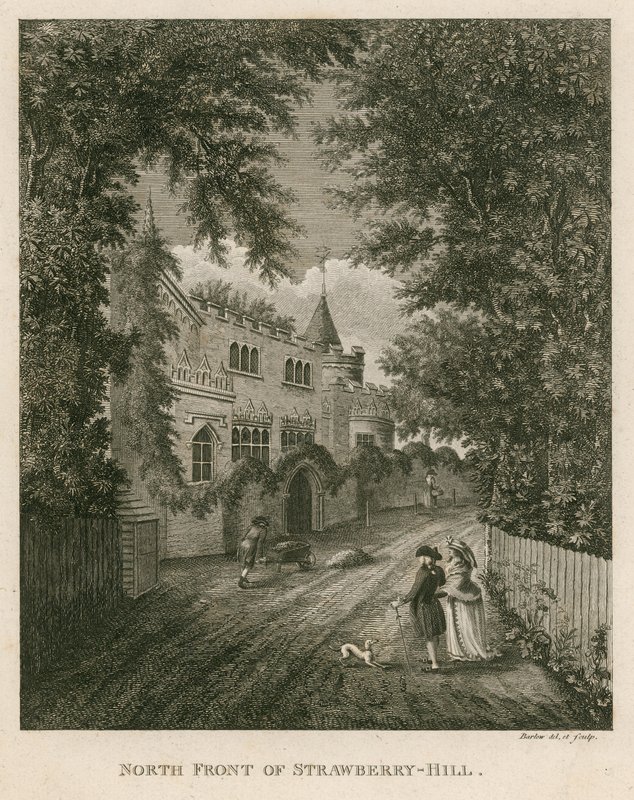 Norr framsidan av Strawberry Hill, Twickenham, London av English School