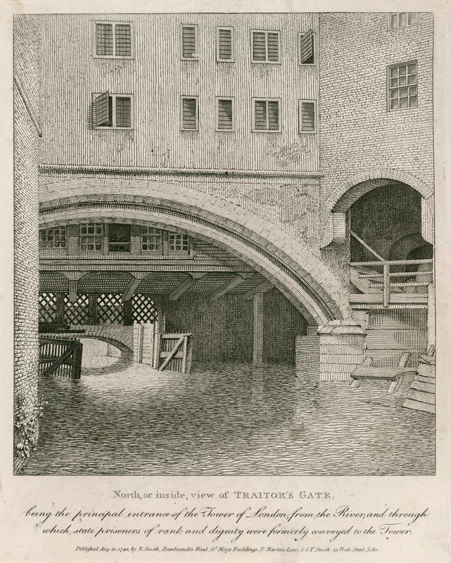 Norr, eller inuti, utsikt över Traitors Gate av English School