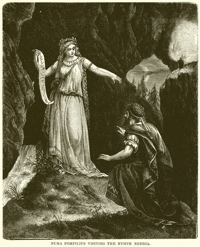 Numa Pompilius besöker nymfen Egeria av English School