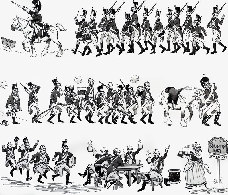 Barnramsillustration: Grand Old Duke of York av English School