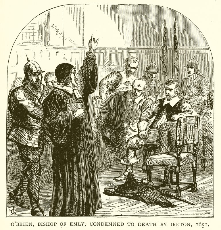 OBrien, biskop av Emly, dömd till döden av Ireton, 1651 av English School
