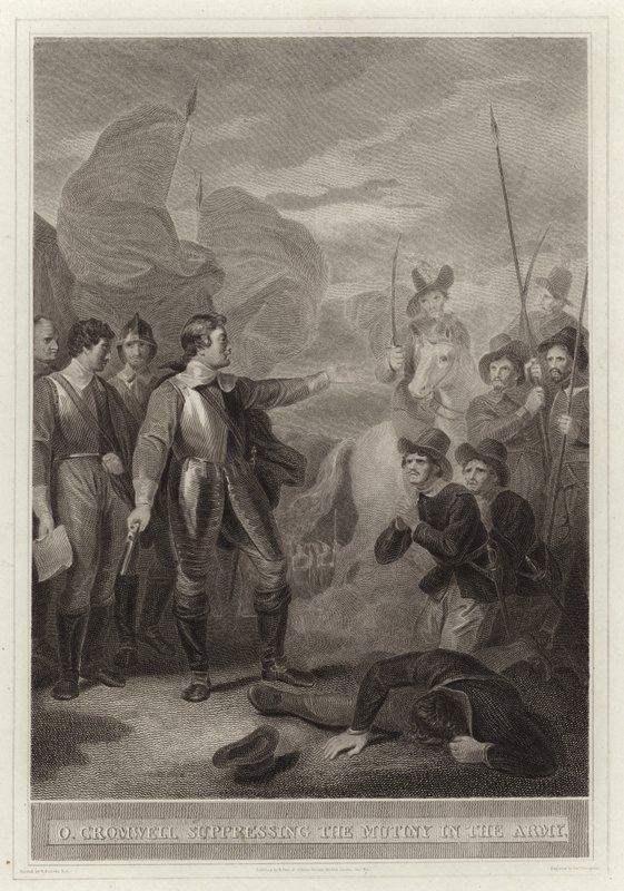 O Cromwell undertrycker myteriet i armén av English School