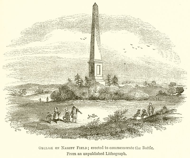Obelisk på Nasebyfältet; Uppförd för att fira slaget av English School