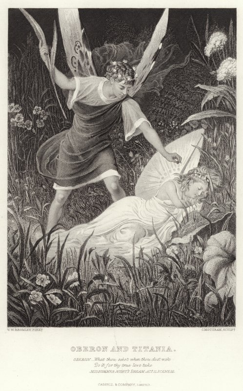 Oberon och Titania, Midsommarnattsdröm, akt II, scen III av English School