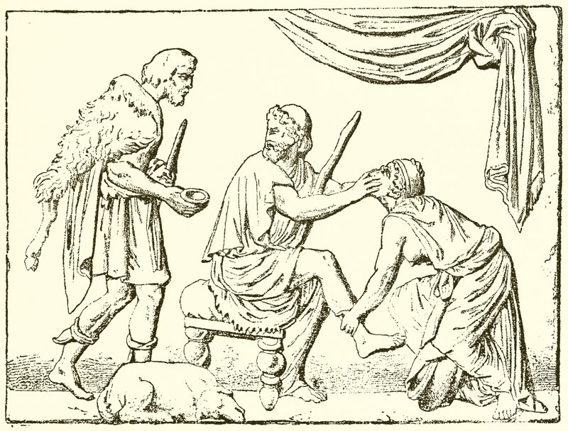 Odysseus igenkänd av sin sjuksköterska av English School