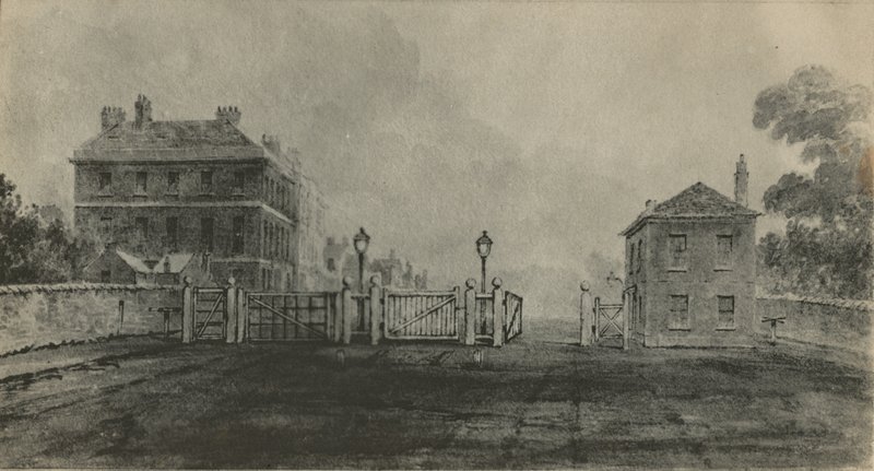 Old Apsley House innan det frontades med sten (wc på papper) av English School