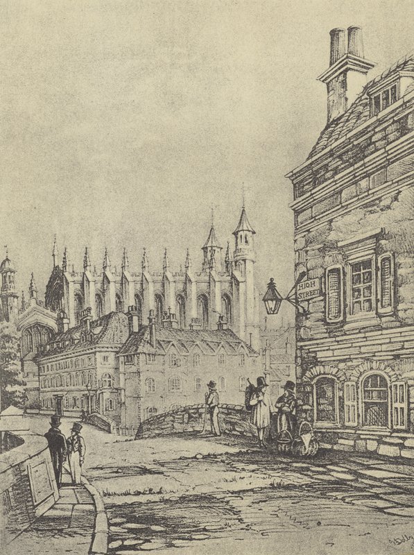 Old Barnes Pool Bridge, 1838 (gravyr) av English School