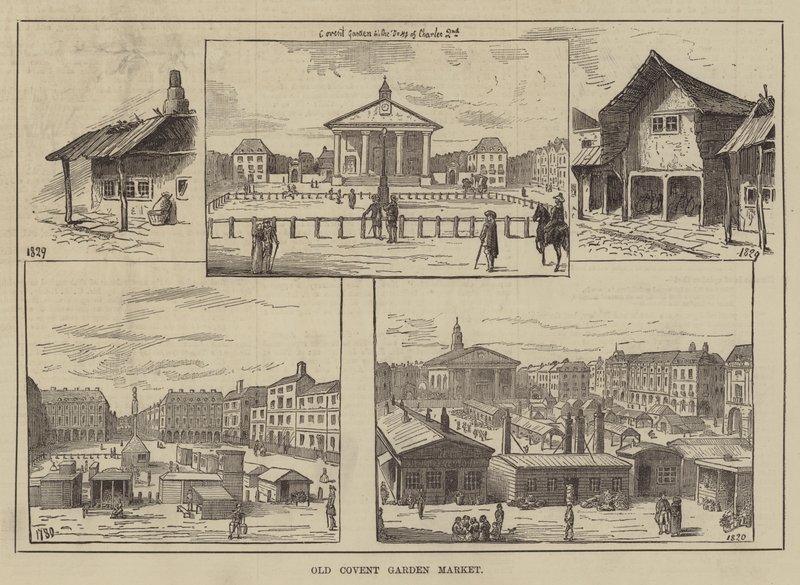 Old Covent Garden Market (gravyr) av English School