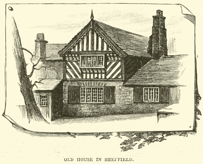 Gammalt hus i Sheffield av English School