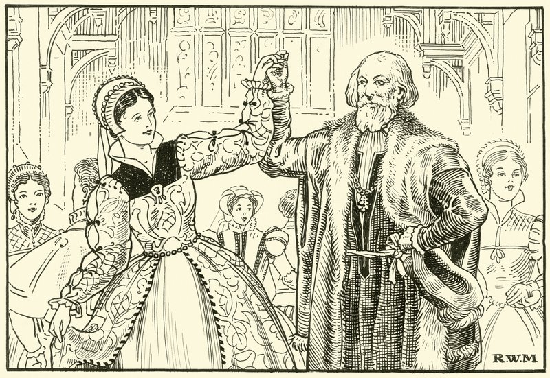 Old Sebastian Cabot Dancing (bläck på papper) av English School