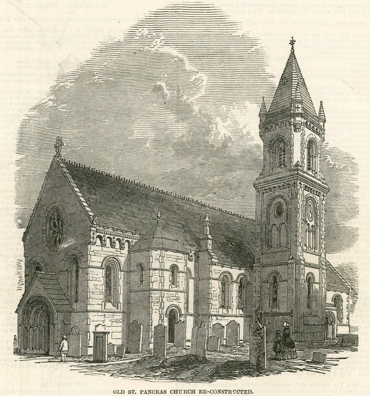Old St Pancras Church, London, rekonstruerad av English School