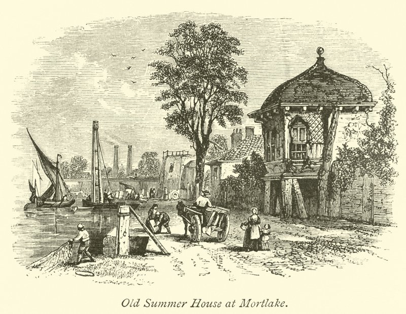Gammalt sommarhus vid Mortlake av English School