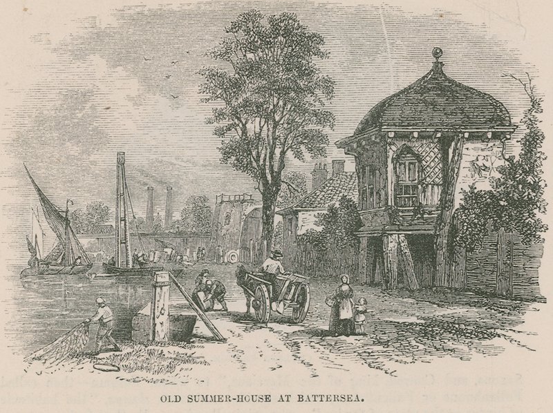 Gammalt sommarhus vid Battersea av English School
