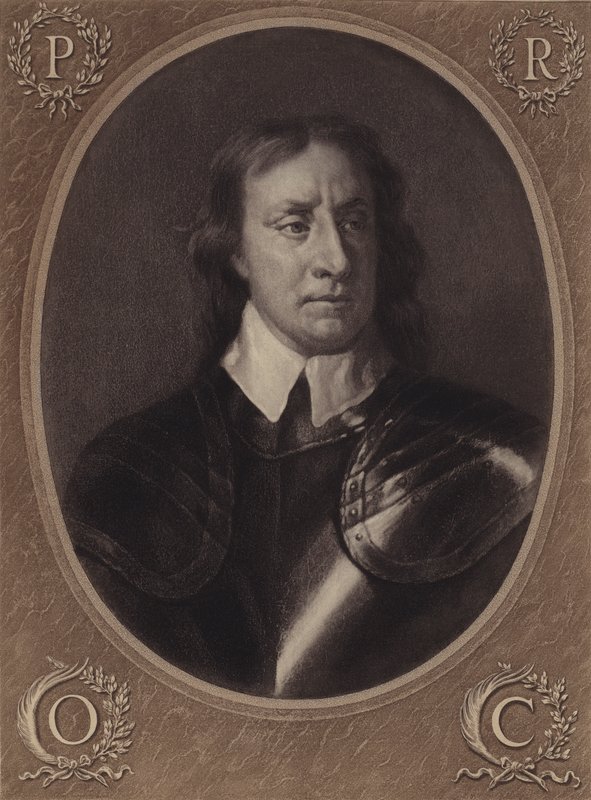 Oliver Cromwell (litografi) av English School