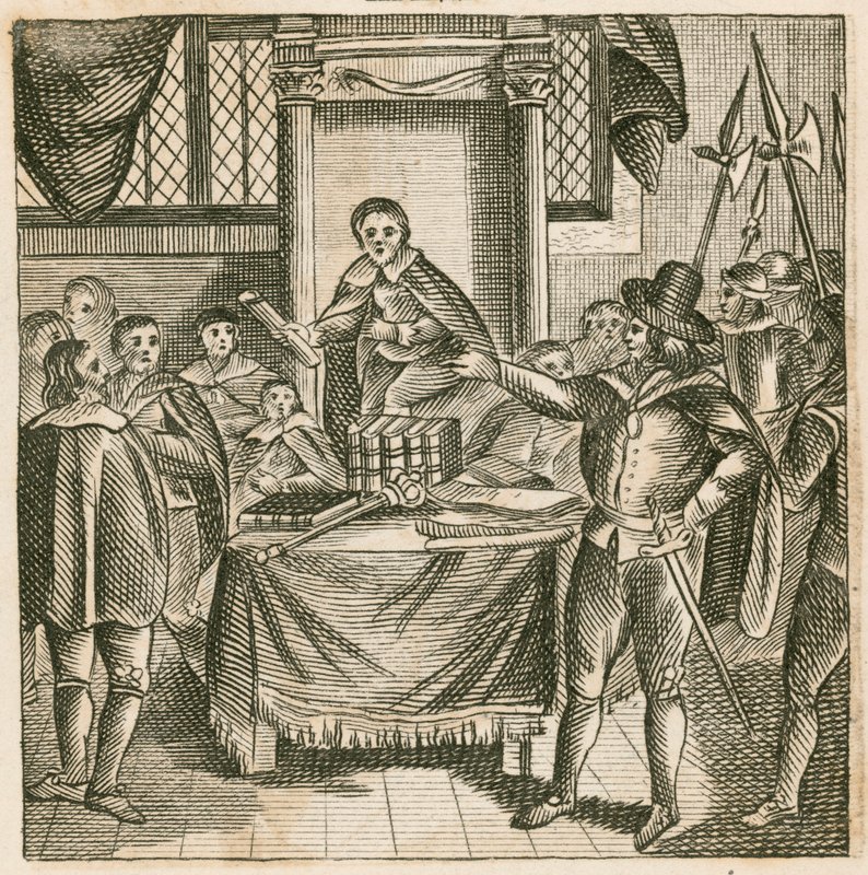 Oliver Cromwell avfärdar Rump-parlamentet av English School