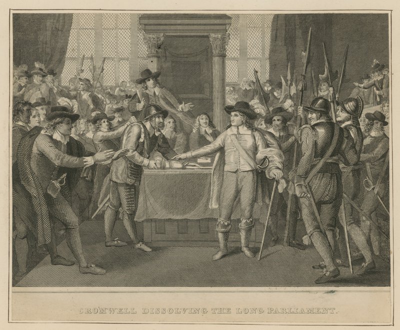 Oliver Cromwell upplöser det långa parlamentet av English School