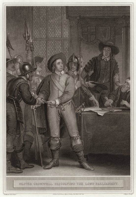 Oliver Cromwell upplöser det långa parlamentet av English School
