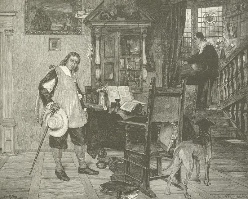 Oliver Cromwell besöker Milton av English School