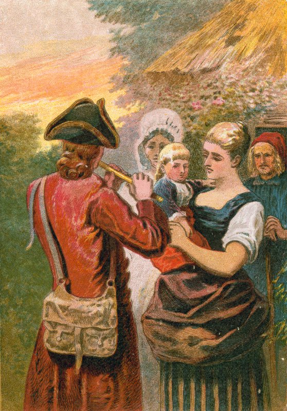 Oliver Goldsmith på sina resor av English School