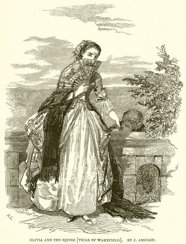 Olivia och godsägaren [Vicar of Wakefield]. Av J. Absolon av English School
