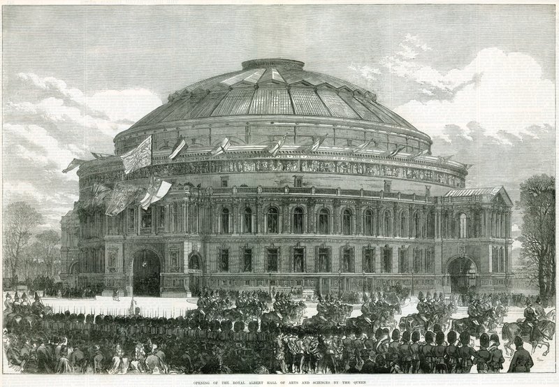 Invigning av Royal Albert Hall av drottning Victoria av English School