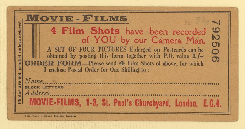 Beställningsformulär för stillbilder från film-filmer av English School
