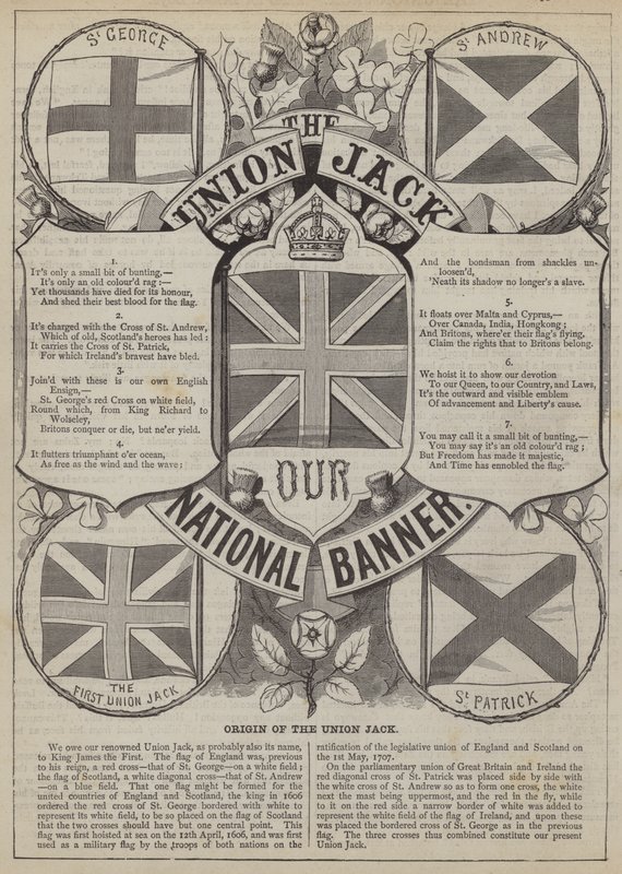 Union Jacks ursprung (gravyr) av English School