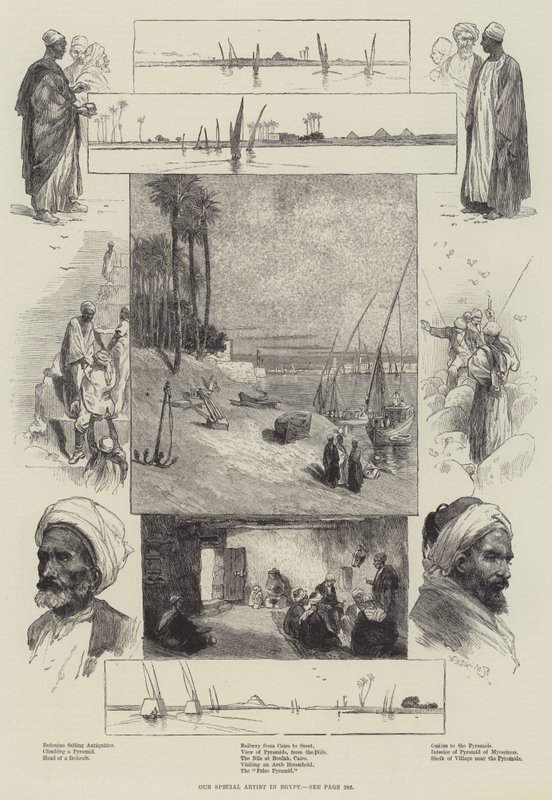 Vår speciella konstnär i Egypten (gravyr) av English School