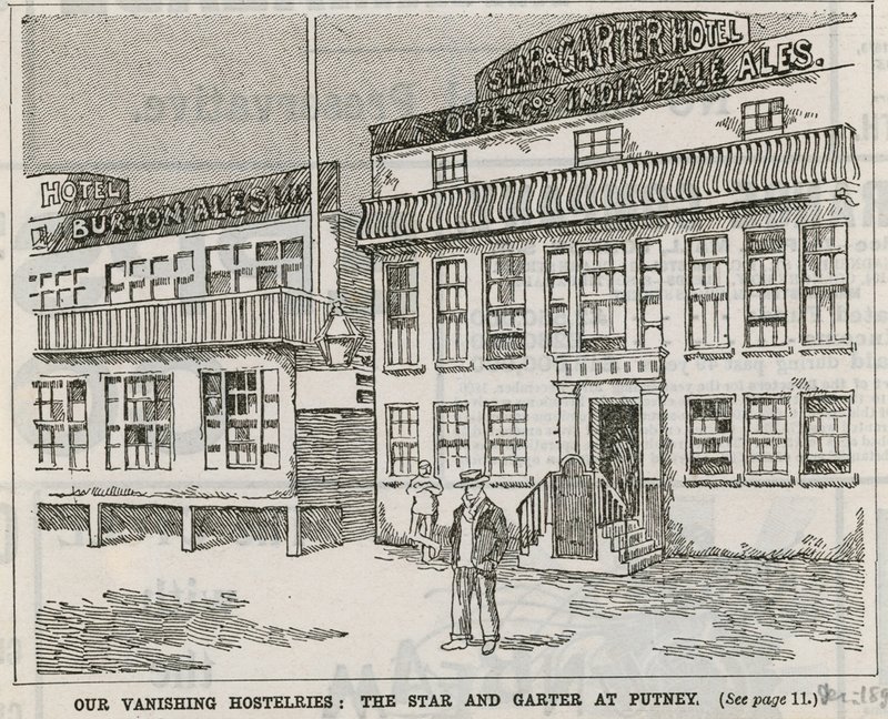 Våra försvinnande vandrarhem: The Star and Garter at Putney av English School