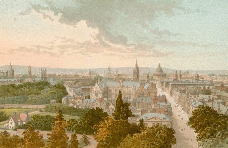 Oxford från Magdalen Tower av English School
