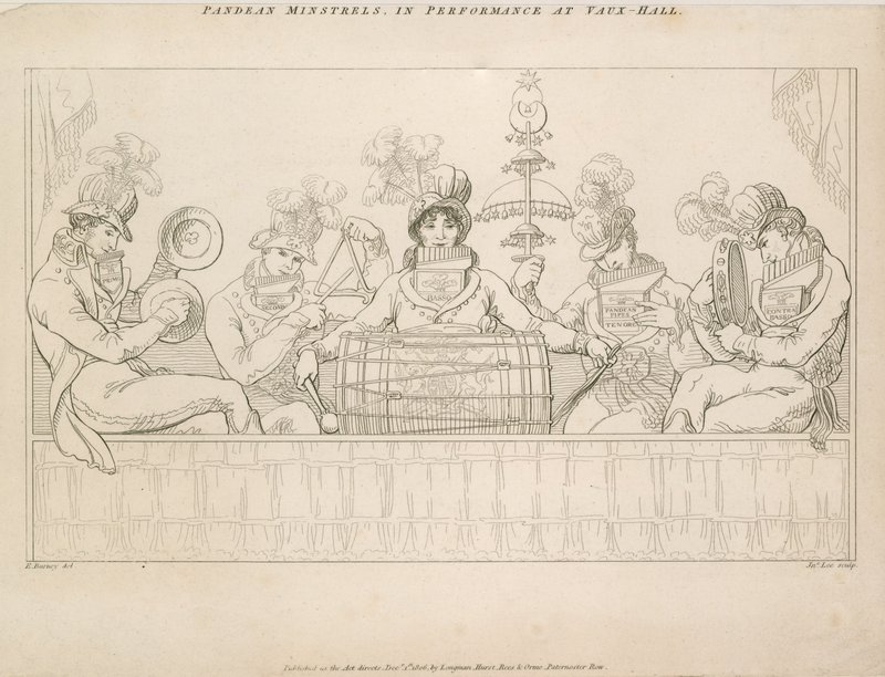 Padean Minstrels uppträder i Vauxhall Gardens, London av English School