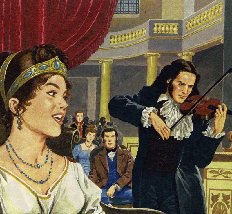 Paganini blev hovdirigent i Lucca och komponerade sonaten Napoleon av English School