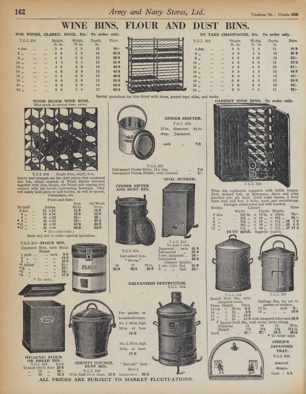 Sida från Army and Navy Stores katalog av English School