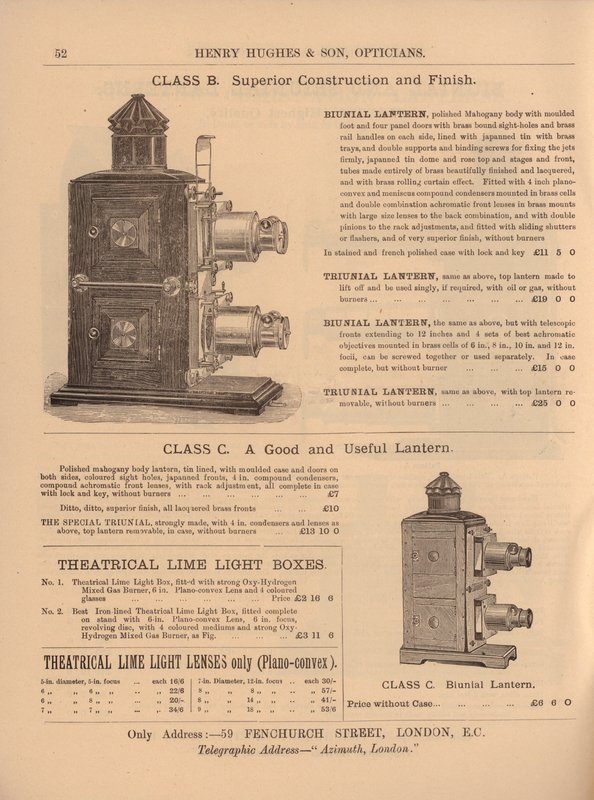 Sida från Henry Hughes & Sons nya katalog av English School