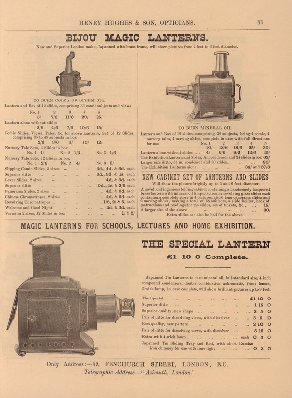 Sida från Henry Hughes & Sons nya katalog av English School