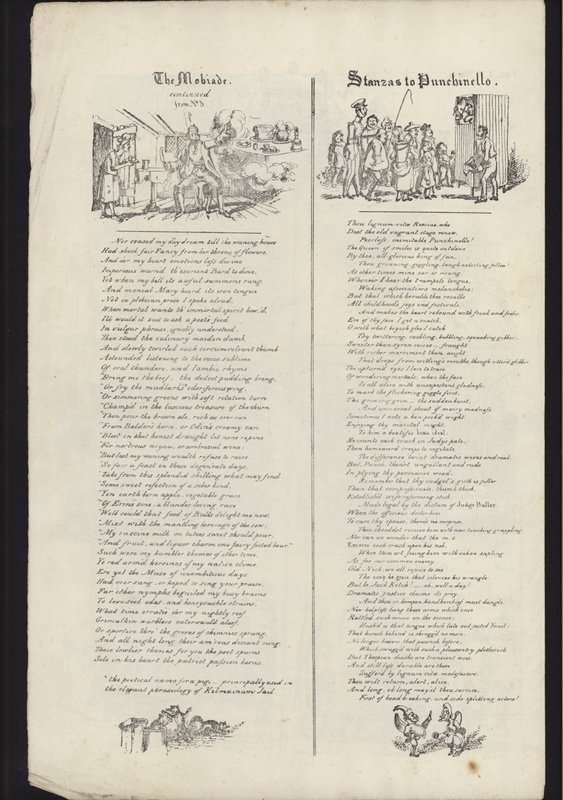 Sida från broschyr om Glasgow Fair, publicerad den 23 juli 1835 (gravyr) av English School