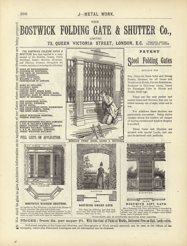 Sida från The Architects, Surveyors and Engineers Compendium 1892 av English School