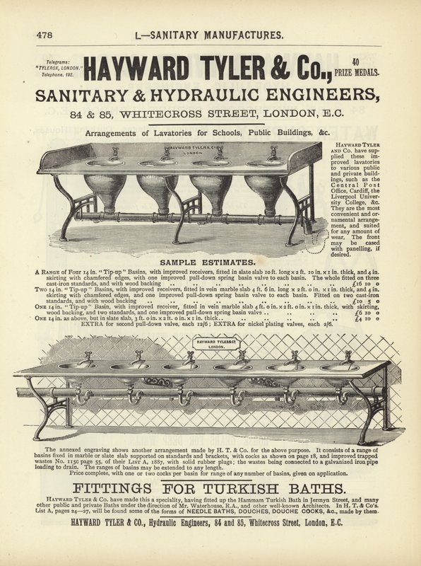 Sida från The Architects, Surveyors and Engineers Compendium 1892 av English School