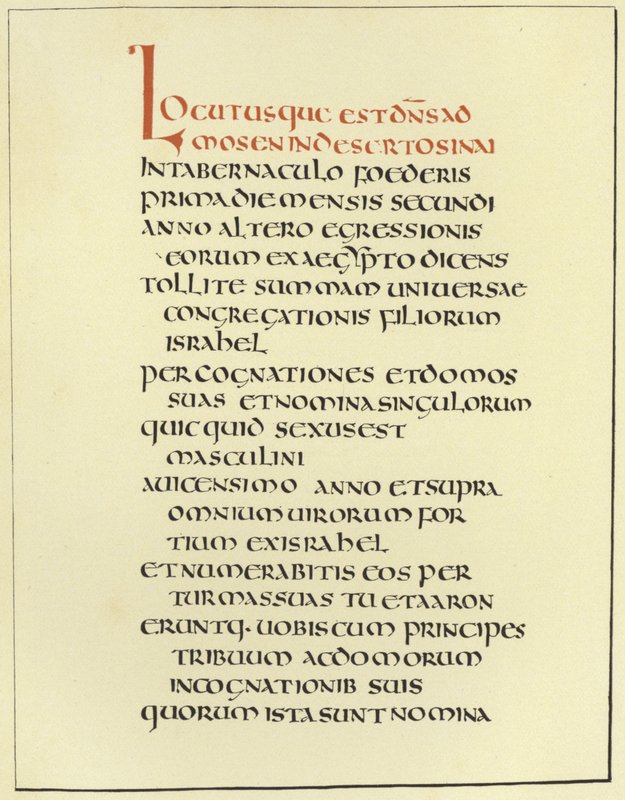 Sida från Amiatine Latin Bible av English School