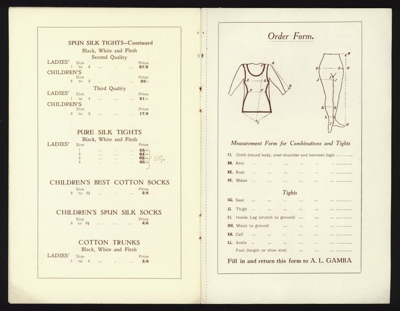 Sidor från katalogen över Gambas berömda Milan Toe Ballet Shoe (litho) av English School